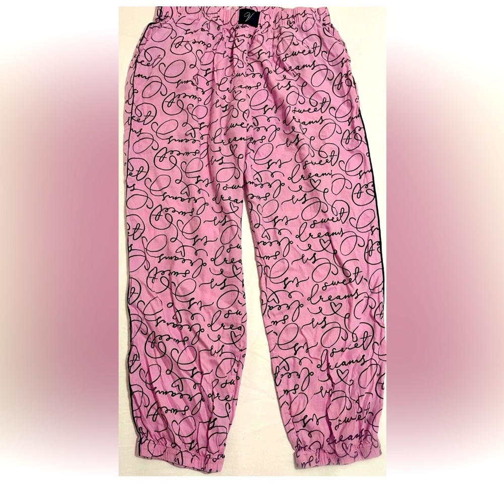 Victoria's Secrets Pocketed Pink "Sweet Dreams" Loungewear Pajamas MEDIUM SHORT